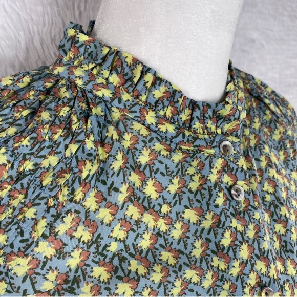Baukjen Blouse US 8 UK 12 Evelyn Seed Print Short Sleeve Shirt Top - Picture 10 of 10
